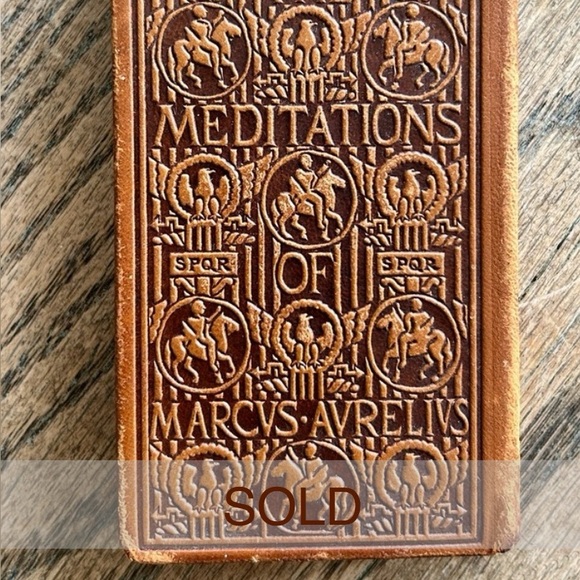 Other - ***SOLD**1910 MARCUS AURELIUS MEDITATIONS EMBOSSED LEATHER GILT ROMAN PHILOSOPHY